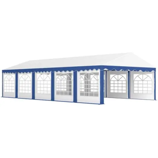 Outsunny 16.5' x 33' Large Party Tent, Heavy Duty Outdoor Canopy Tent Shelter with Removable Sidewalls, 10 Windows image {6}