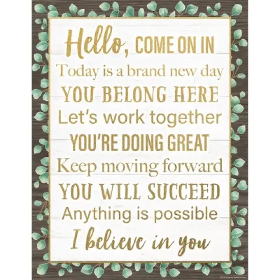 Teacher Created Resources&reg; Eucalyptus Classroom Essentials Chart Pack image {3}