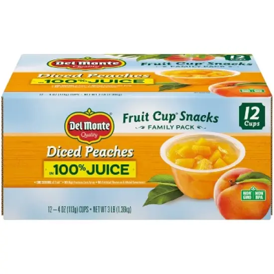 Del Monte Diced Peaches Fruit Cup image {6}