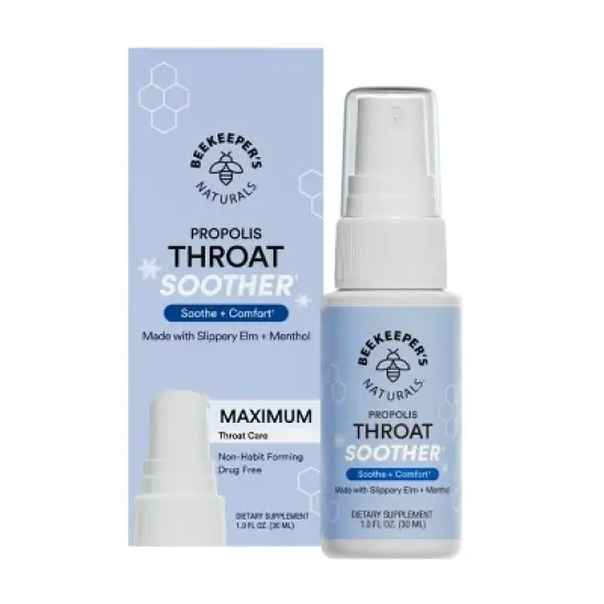 Beekeepers Naturals Propolis Throat Support Cool and Calm Spray - Propolis Menthol - 1 fl oz image {3}