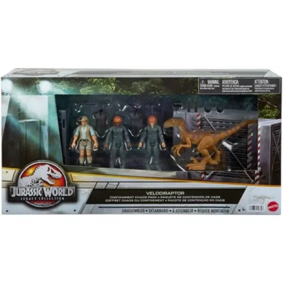 Jurassic World Legacy Velociraptor Containment Chaos Action Figure Playset image {1}