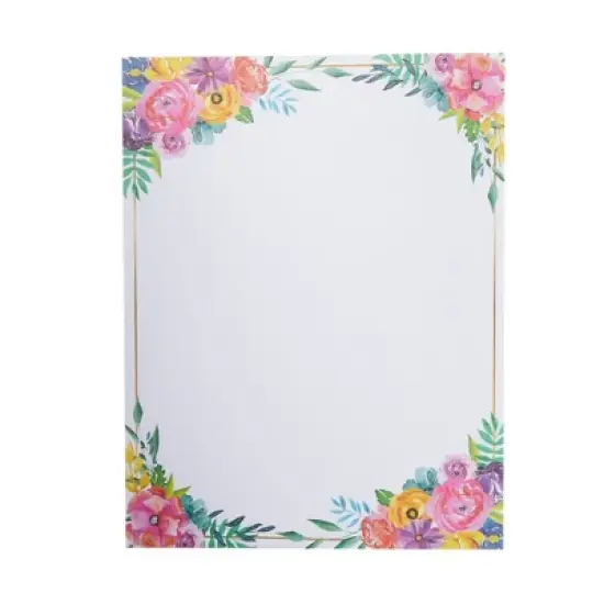 Pipilo Press 100 Sheets Floral Stationary Paper For Party Invitations, Cards, Thank You Notes, 8.5X11 In image {5}