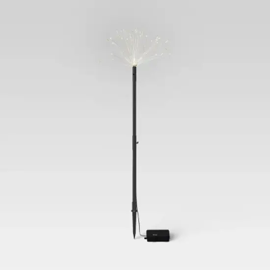 3pk Starburst Dandelion Sprig Battery LED Outdoor Light Stakes Black/White - Threshold&trade; image {2}