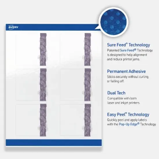 Avery Square Labels, Floral Design, 3" x 3", 60ct image {2}