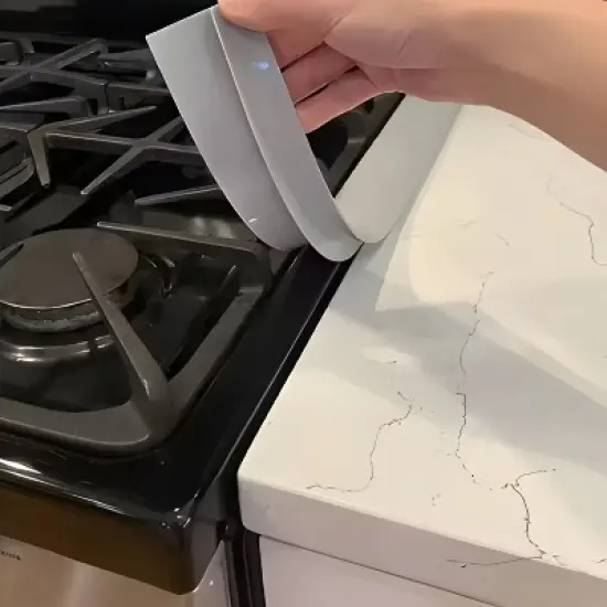 Kitcheniva Silicone Gap Sealing Strip for Kitchen Stove 2 Pcs White image {1}