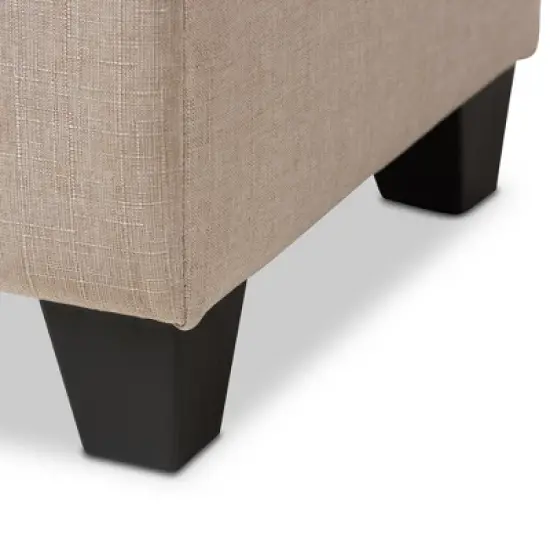 Michaela Modern And Contemporary Fabric Upholstered Storage Ottoman - Baxton Studio image {6}