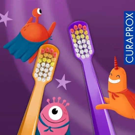 Curaprox CS 5460 Kids Superheroes Edition 2024, 2 pcs, Ultra Soft & Gentle Toothbrush for Kids image {3}