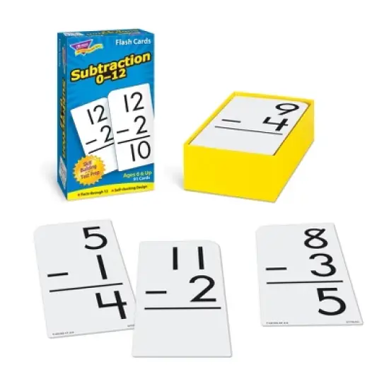 TREND Subtraction 0-12 Skill Drill Flash Cards image {2}