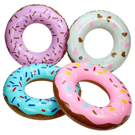 Playbees Donut Pool Float with Colorful Sprinkles - 4PK image {8}