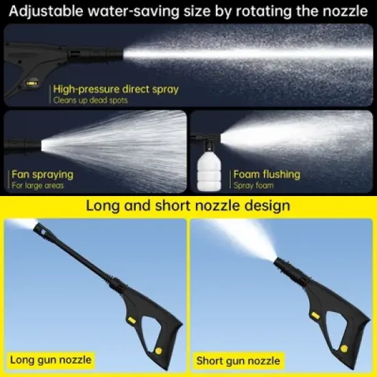 Topteng 3000 PSI 2.6 GPM Electirc High Pressure Washer with Pressure Washer Hose and Foam Cannon image {2}