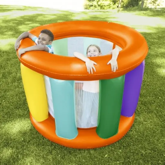 HearthSong Roll With It! 2.0 Giant Inflatable Rainbow Land Roller with Mesh Interior image {8}