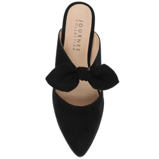 Journee Collection Womens Telulah Slip On Pointed Toe Mules Flats image {3}