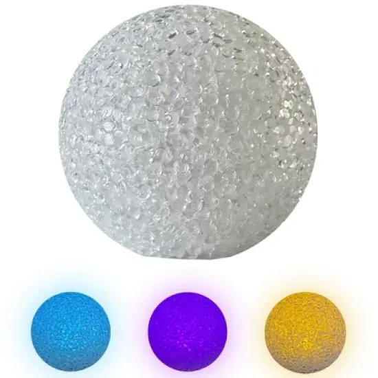 RIPPLE LED Glitter Globe &ndash; 3" Color-Changing Pool Light, D&eacute;cor Orb, Indoor/Out image {4}