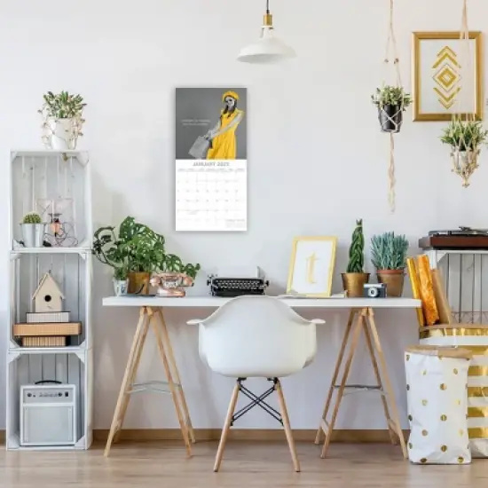 The Gifted Stationery 2025 Square Wall Calendar, Women's Wit, 16-Month Funny Corner Theme with 180 Reminder Stickers (12 x 12 In) image {1}