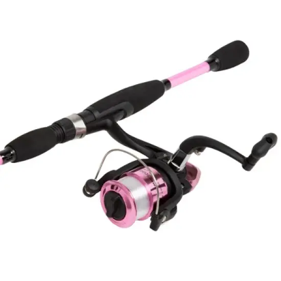 Fishing Rod and Reel Combo, Spinning Reel Fishing Pole, Fishing Gear for Bass and Trout Fishing, Pink - Lake Fishing, Strike Series by Wakeman image {3}