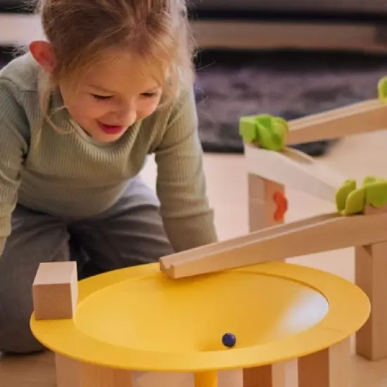 HABA Big Speed Circle - Marble Ball Track Accessory with Wooden Ramp image {4}