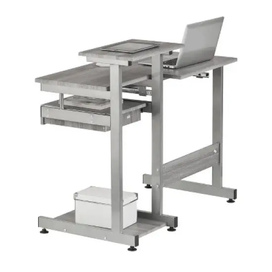 Complete Computer Workstation Desk Gray - Techni Mobili image {14}