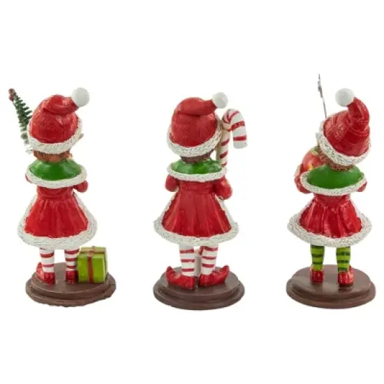 Northlight Standing Christmas Elves Stocking Holders - 8.5" - Set of 3 image {4}