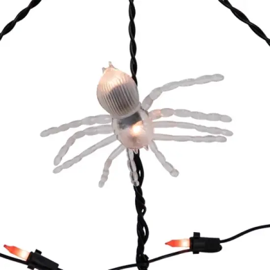 Northlight Lighted Web and Spider Halloween Decoration - 5' - Orange Lights image {2}