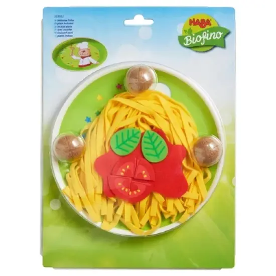 HABA Biofino Spaghetti Bolognese Polyester Pasta and Meatballs - for Pretend Role Play Dinner Fun image {3}