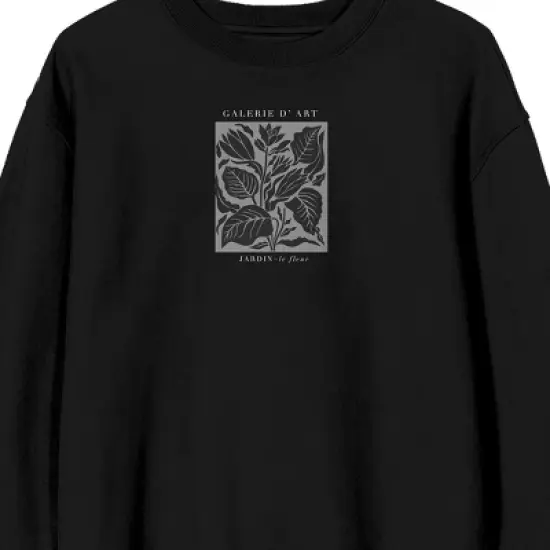 Galerie d'Art Adult Black Crew Neck Graphic Sweatshirt image {1}