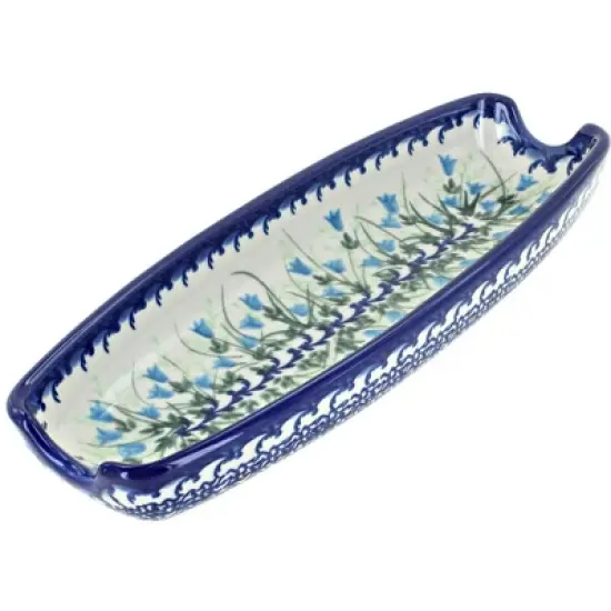 Blue Rose Polish Pottery 159-Vena Corn on the Cob Dish image {7}