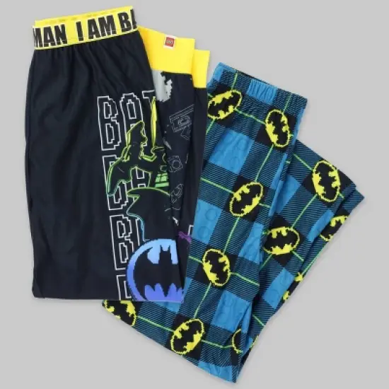 Boys' The LEGO Batman 2pk Pajama Pants - Black/Blue image {1}