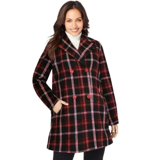 Jessica London Women&rsquo;s Plus Size A-Line Peacoat image {11}