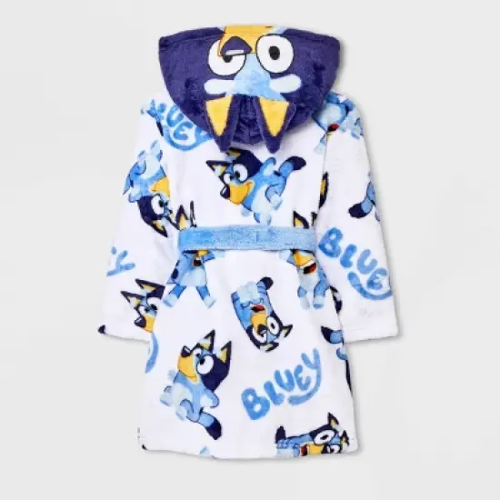 Toddler Bluey Cosplay Hooded Robe - White image {1}