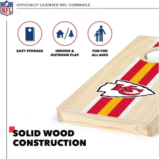 NFL Kansas City Chiefs 1'x2' Wood Cornhole Set image {2}