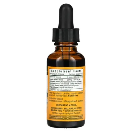 Herb Pharm Kids Tummy TLC, Alcohol Free, 1 fl oz (30 ml) image {1}