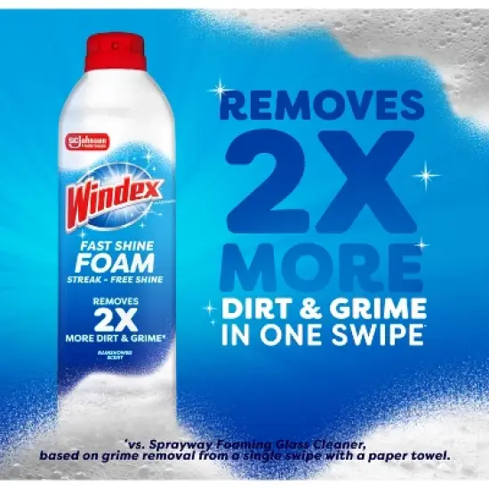 Windex Fast Shine Foam Aerosol - 19oz image {3}