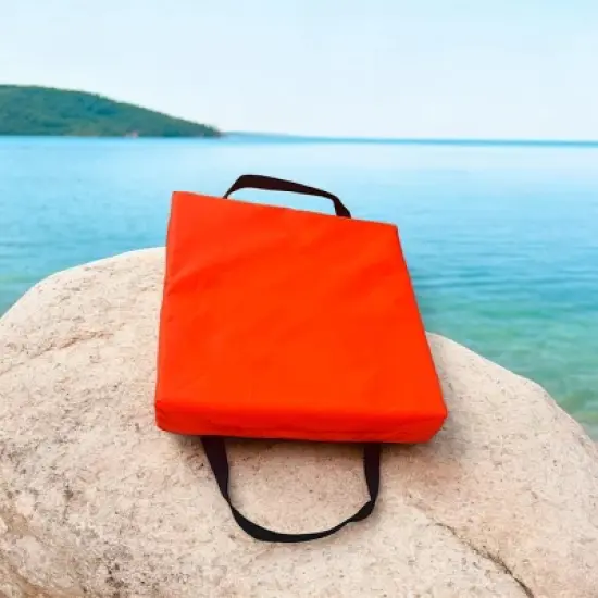 Bradley Type IV Boat Cushion USCG Approved Throwable Flotation Device; Coast Guard approved throw preserver with foam cushion image {9}