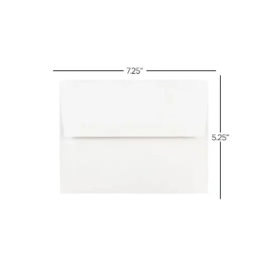 JAM Paper Gummed A7 Invitation Envelopes 5 1/4" x 7 1/4" White 73767 image {2}