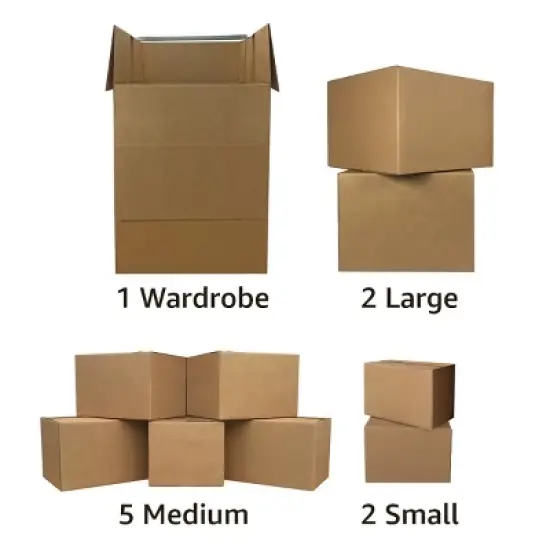 UBMOVE 1 Room Wardrobe Moving Kit with 9 Moving Boxes and Selection of Packing Supplies image {4}