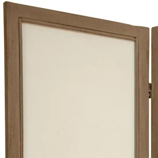 5 1/2 ft. Tall Open Lattice Fabric Room Divider - Burnt Gray (6 Panels) image {1}