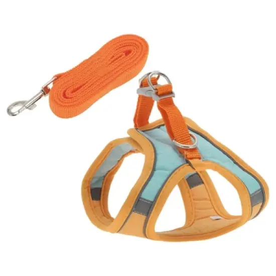 Unique Bargains Adjustable Cat Harness with 4.92ft Lead for Cats with Reflective Strip image {5}