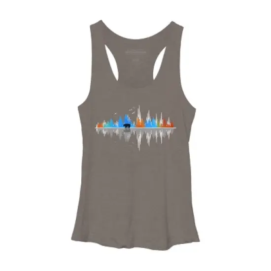 Women's Design By Humans Sounds of Nature Color Tree Notes By NomAdartStudio Racerback Tank Top image {7}