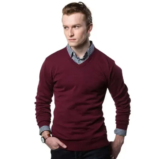 Gallery Seven | Men's Autumn Lightweight V-Neck Sweater image {1}