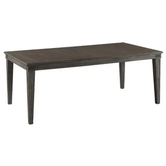 Foundry Rectangular Extendable Dining Table Brushed Pewter - Intercon image {1}