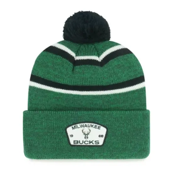 NBA Milwaukee Bucks Couliour Knit Beanie with Pom image {2}