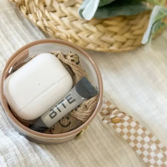 Itzy Ritzy Clear Pacifier Case with Handle, Multi-Use - Checkerboard image {6}