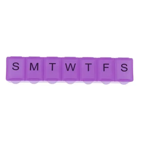Unique Bargains 7 Compartment Single Row Pill Case 1 Pc image {10}
