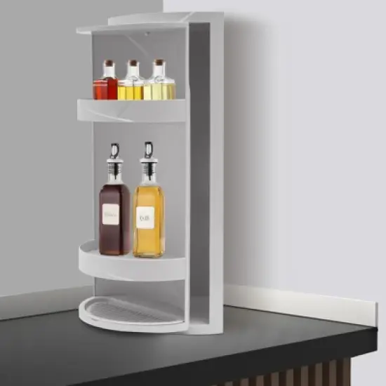YIYIBYUS 3 Tier Desktop Rotating Storage Rack Cosmetic Storage Shelf image {1}