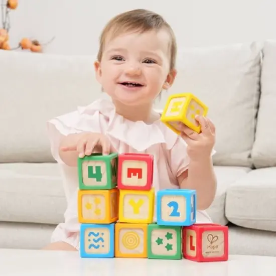 Hape My First Wooden Blocks Stacking Toy image {6}