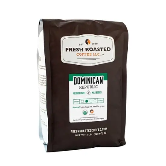 Fresh Roasted Coffee, Organic Dominican Coffee, Whole Bean image {6}