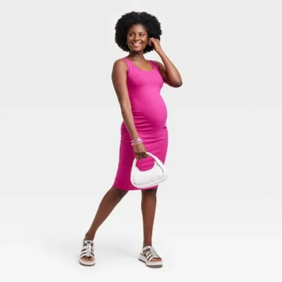 Essential Sleeveless Bodycon Midi Maternity Dress - Isabel Maternity by Ingrid & Isabel&trade; image {2}