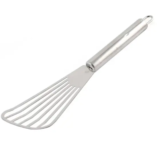 Unique Bargains Home Kitchen Stainless Steel Slotted Barbecue Spatulas and Turners Silver Tone 1 Pc image {3}