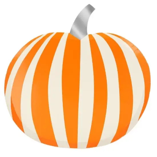 Meri Meri Mod Pattern Pumpkin Plates (Pack of 8) image {3}