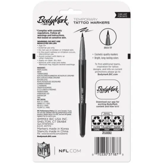 NFL Miami Dolphins Temporary Tattoo Marker - 3pk image {3}